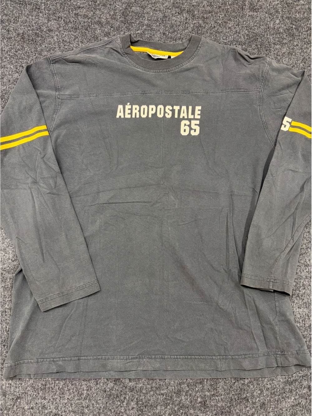 Aeropostale 65 Long Sleeve Gray T-Shirt Size XL
